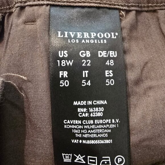 Liverpool Kelsey Culottes in Olive Grove Sz 18W - Picture 7 of 10